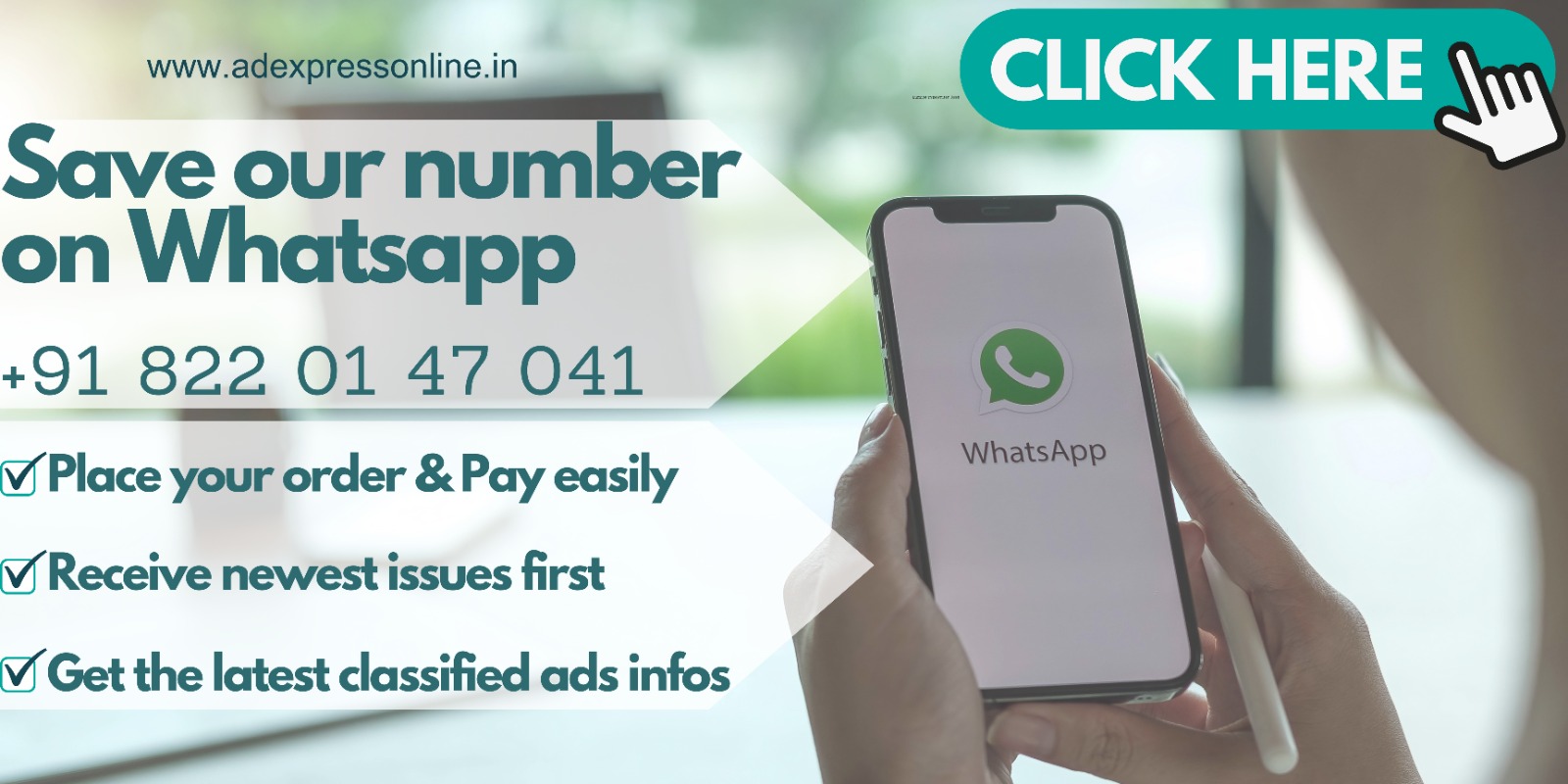 AdExpress Whatsapp Number